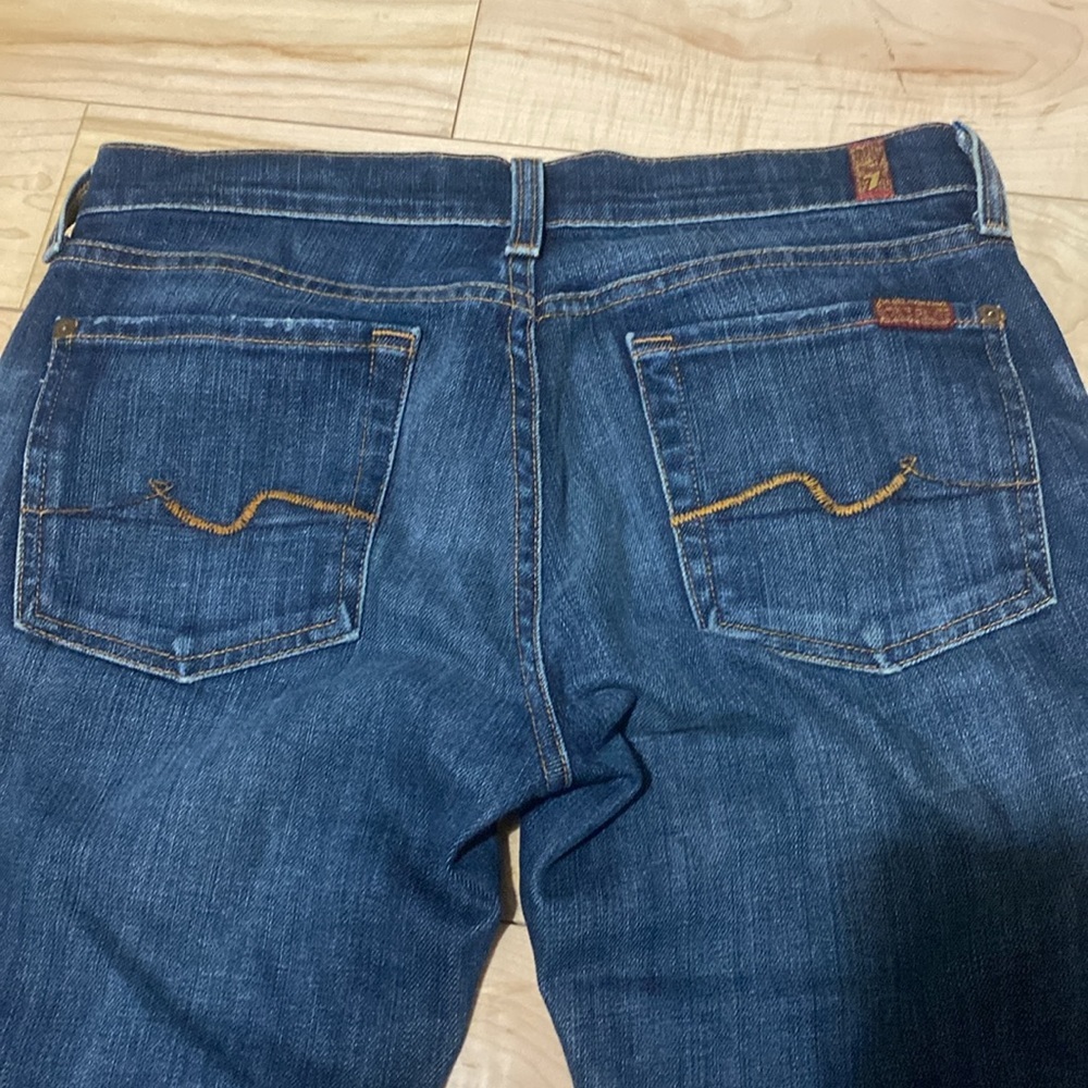 7 for all Mankind Dark Blue Denim Jeans - Picture 10 of 14